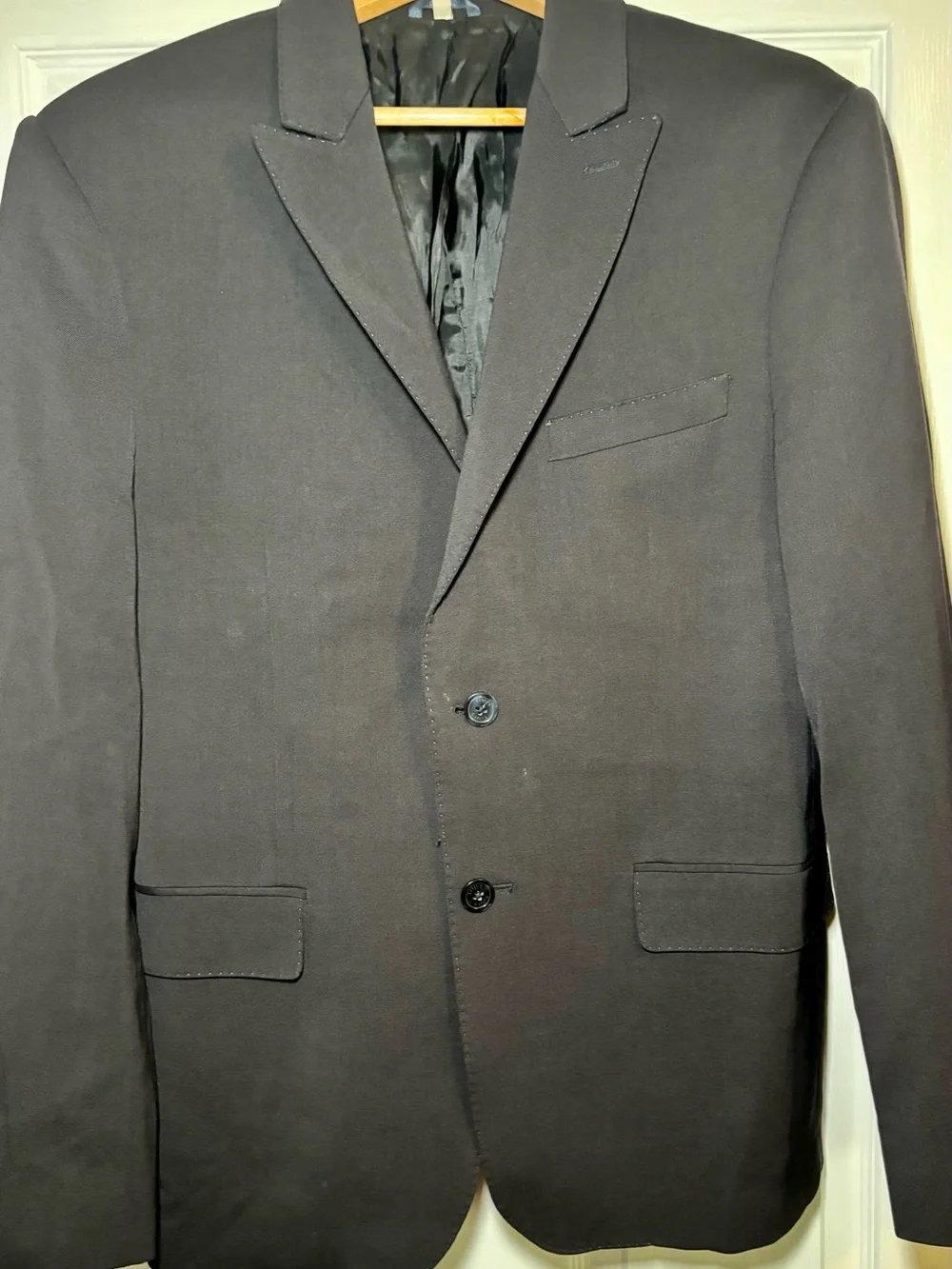 Men's Black Blazer - Classic Two-Button Suit Jacket